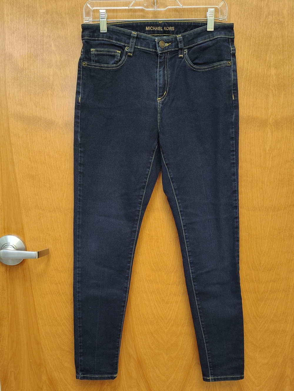 Michael Kors Women's Izzy Skinny  Dark Blue Stretch Denim Jeans